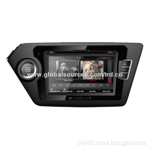 2-Din Car GPS Navigation DVD Players with 8-inch TFT Display, BT and iPod Function for KIA K2